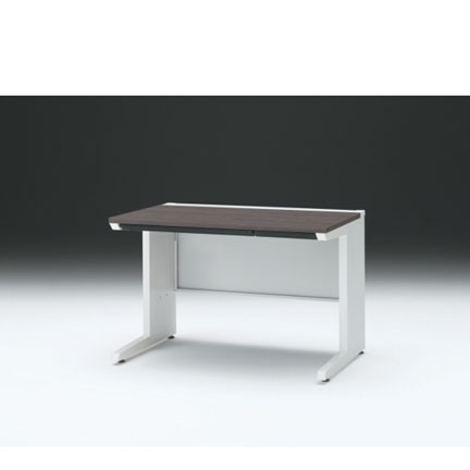 CZRデスク 平机 CZR-117HAC-981 浅型センター引出し付 L脚 W1100× D700 [ 本体: ホワイトW・天板: 81 / アッシュドオークD]