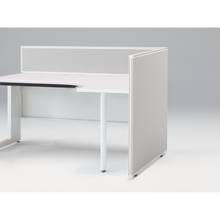 CZR Type S L型オペレーションデスクエンドロングパネル 片面 D1200用 机上320 布地FR CZR-120KHR-9C6 ［W9×ライトグレー］