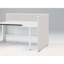 CZR Type S L型オペレーションデスクエンドロングパネル 片面 D1200用 机上320 不織布FY CZR-120KHY-9C7 ［W9×ホワイトグレー］