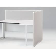 CZR Type S L型オペレーションデスクエンドロングパネル 片面 D1200用 机上450 布地FR CZR-121KHR-9C6 ［W9×ライトグレー］