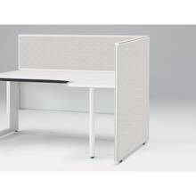 CZR Type S L型オペレーションデスクエンドロングパネル 片面 D1200用 机上450 不織布FY CZR-121KHY-9C7 ［W9×ホワイトグレー］