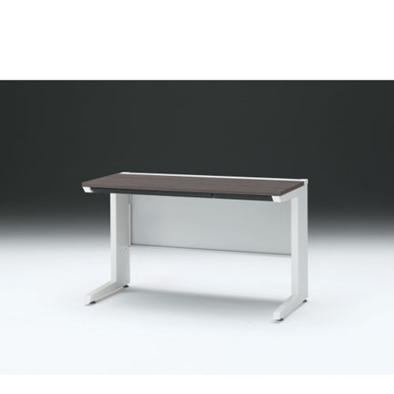 CZRデスク 平机 CZR-126HAC-981 浅型センター引出し付 L脚 W1200× D600 [ 本体: ホワイトW・天板: 81 / アッシュドオークD]