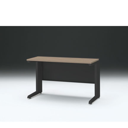 CZRデスク 平机 CZR-126JAC-171 センター引出しなし L脚 W1200× D600 [ 本体: ブラックT・天板: 71 / アッシュドオークM]