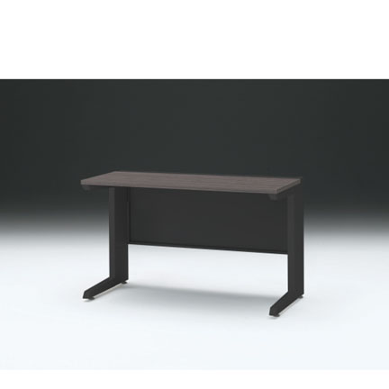 CZRデスク 平机 CZR-126JAC-181 センター引出しなし L脚 W1200× D600 [ 本体: ブラックT・天板: 81 / アッシュドオークD]