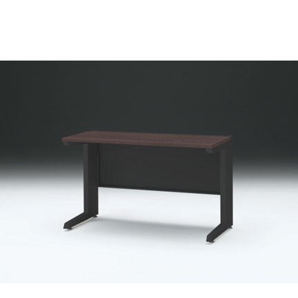 CZRデスク 平机 CZR-126JAC-182 センター引出しなし L脚 W1200× D600 [ 本体: ブラックT・天板: 82 / ブラックウォールナットD]