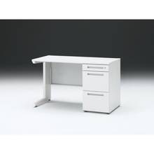 CZRデスク 片袖デスク CZR-126SBC-9W9 センター引出しなし  シリンダー錠W1200× D600 [ 本体: ホワイトW・天板: W9 / ホワイトW]