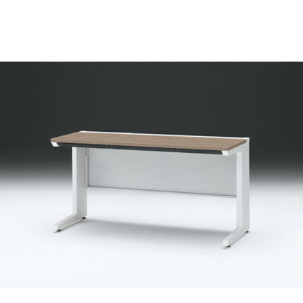 CZRデスク 平机 CZR-146HAC-971 浅型センター引出し付 L脚 W1400× D600 [ 本体: ホワイトW・天板: 71 / アッシュドオークM]