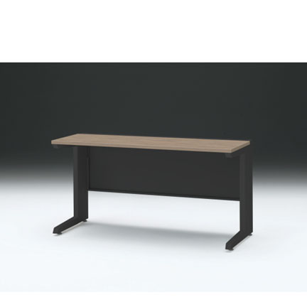 CZRデスク 平机 CZR-146JAC-171 センター引出しなし L脚 W1400× D600 [ 本体: ブラックT・天板: 71 / アッシュドオークM]