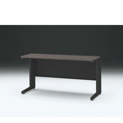 CZRデスク 平机 CZR-146JAC-181 センター引出しなし L脚 W1400× D600 [ 本体: ブラックT・天板: 81 / アッシュドオークD]