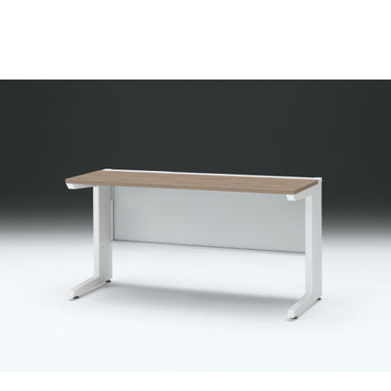 CZRデスク 平机 CZR-146JAC-971 センター引出しなし L脚 W1400× D600 [ 本体: ホワイトW・天板: 71 / アッシュドオークM]