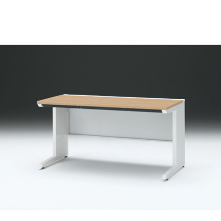 CZRデスク 平机 CZR-147HAC-992 浅型センター引出し付 L脚 W1400× D700 [ 本体: ホワイトW・天板: 92 / ホワイトオークM]