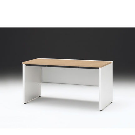 CZRデスク 平机 CZR-147HAPC-992 浅型センター引出し付 パネル脚 W1400× D700 [ 本体: ホワイトW・天板: 92 / ホワイトオークM]