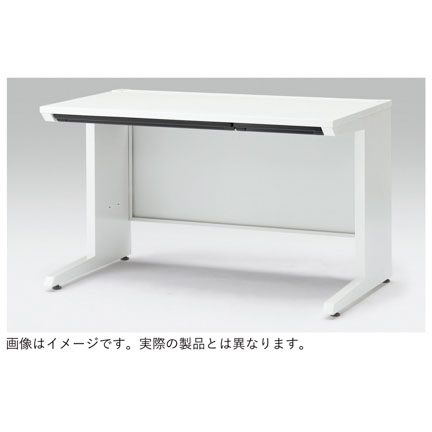 CZRデスク 対向配線用平机 CZR-156FAC-1W9 センター引出しなし L脚 W1500× D600 [ 本体: ブラックT・天板: W9 / ホワイトW]