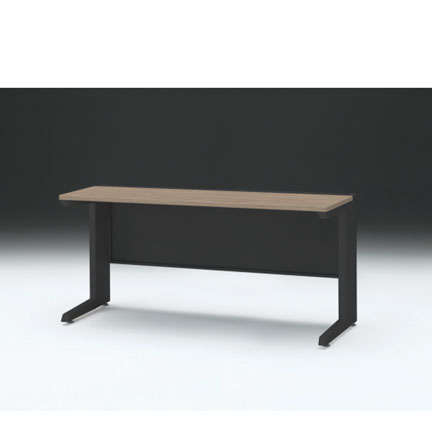 CZRデスク 平机 CZR-156JAC-171 センター引出しなし L脚 W1500× D600 [ 本体: ブラックT・天板: 71 / アッシュドオークM]