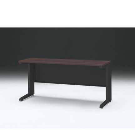 CZRデスク 平机 CZR-156JAC-182 センター引出しなし L脚 W1500× D600 [ 本体: ブラックT・天板: 82 / ブラックウォールナットD]