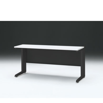 CZRデスク 平机 CZR-156JAC-1W9 センター引出しなし L脚 W1500× D600 [ 本体: ブラックT・天板: W9 / ホワイトW]