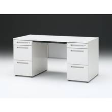 CZRデスク 両袖デスク CZR-157BAC-9W9 浅型センター引出し付  シリンダー錠W1500× D700 [ 本体: ホワイトW・天板: W9 / ホワイトW]