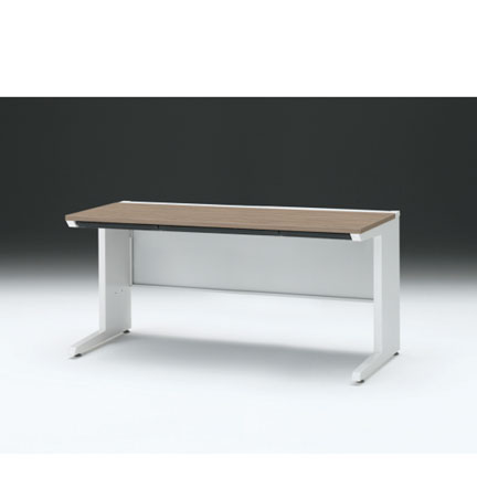 CZRデスク 平机 CZR-157HAC-971 浅型センター引出し付 L脚 W1500× D700 [ 本体: ホワイトW・天板: 71 / アッシュドオークM]