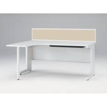 CZR Type S L型オペレーションデスク机上フロントパネル W1600用 机上320 布地C CZR-163KBC-9F6 ［W9×グレイッシュブラウン］