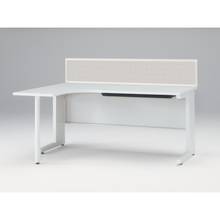 CZR Type S L型オペレーションデスク机上フロントパネル W1600用 机上320 不織布FY CZR-163KBY-9C7 ［W9×ホワイトグレー］