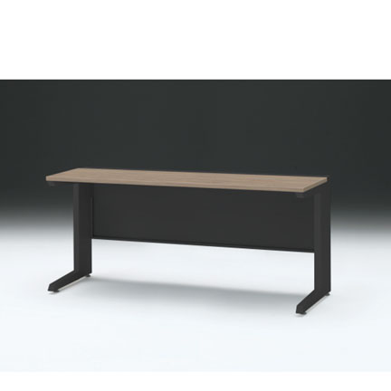 CZRデスク 平机 CZR-166JAC-171 センター引出しなし L脚 W1600× D600 [ 本体: ブラックT・天板: 71 / アッシュドオークM]