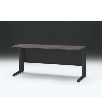 CZRデスク 平机 CZR-166JAC-181 センター引出しなし L脚 W1600× D600 [ 本体: ブラックT・天板: 81 / アッシュドオークD]