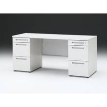 CZRデスク 両袖デスク CZR-166KAC-9W9 センター引出しなし  シリンダー錠W1600× D600 [ 本体: ホワイトW・天板: W9 / ホワイトW]