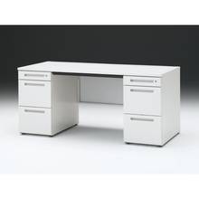 CZRデスク 両袖デスク CZR-167BAC-9W9 浅型センター引出し付  シリンダー錠W1600× D700 [ 本体: ホワイトW・天板: W9 / ホワイトW]