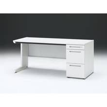 CZRデスク 片袖デスク CZR-167CBC-9W9 浅型センター引出し付  シリンダー錠W1600× D700 [ 本体: ホワイトW・天板: W9 / ホワイトW]
