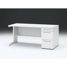 CZRデスク 片袖デスク CZR-167SBC-9W9 センター引出しなし  シリンダー錠W1600× D700 [ 本体: ホワイトW・天板: W9 / ホワイトW]