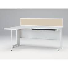 CZR Type S L型オペレーションデスク机上フロントパネル W1800用 机上320 布地C CZR-183KBC-9F6 ［W9×グレイッシュブラウン］