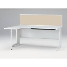 CZR Type S L型オペレーションデスク机上フロントパネル W1800用 机上450 布地C CZR-184KBC-9F6 ［W9×グレイッシュブラウン］