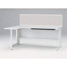 CZR Type S L型オペレーションデスク机上フロントパネル W1800用 机上450 不織布FY CZR-184KBY-9C7 ［W9×ホワイトグレー］