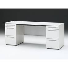 CZRデスク 両袖デスク CZR-186BAC-9W9 浅型センター引出し付  シリンダー錠W1800× D600 [ 本体: ホワイトW・天板: W9 / ホワイトW]