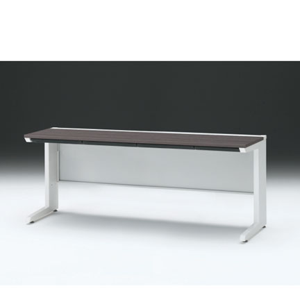 CZRデスク 平机 CZR-186HAC-981 浅型センター引出し付 L脚 W1800× D600 [ 本体: ホワイトW・天板: 81 / アッシュドオークD]