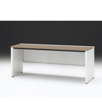 CZRデスク 平机 CZR-186HAPC-971 浅型センター引出し付 パネル脚 W1800× D600 [ 本体: ホワイトW・天板: 71 / アッシュドオークM]