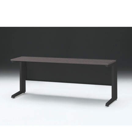 CZRデスク 平机 CZR-186JAC-181 センター引出しなし L脚 W1800× D600 [ 本体: ブラックT・天板: 81 / アッシュドオークD]