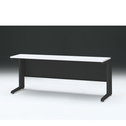 CZRデスク 平机 CZR-186JAC-1W9 センター引出しなし L脚 W1800× D600 [ 本体: ブラックT・天板: W9 / ホワイトW]