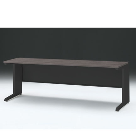 CZRデスク 平机 CZR-207JAC-181 センター引出しなし L脚 W2000× D700 [ 本体: ブラックT・天板: 81 / アッシュドオークD]