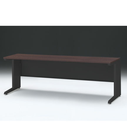 CZRデスク 平机 CZR-207JAC-182 センター引出しなし L脚 W2000× D700 [ 本体: ブラックT・天板: 82 / ブラックウォールナットD]