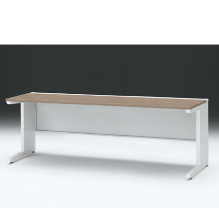 CZRデスク 平机 CZR-207JAC-971 センター引出しなし L脚 W2000× D700 [ 本体: ホワイトW・天板: 71 / アッシュドオークM]