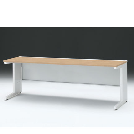 CZRデスク 平机 CZR-207JAC-992 センター引出しなし L脚 W2000× D700 [ 本体: ホワイトW・天板: 92 / ホワイトオークM]