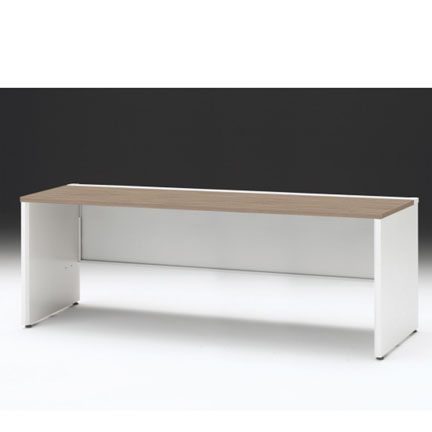 CZRデスク 平机 CZR-207JAPC-971 センター引出しなし パネル脚 W2000× D700 [ 本体: ホワイトW・天板: 71 / アッシュドオークM]