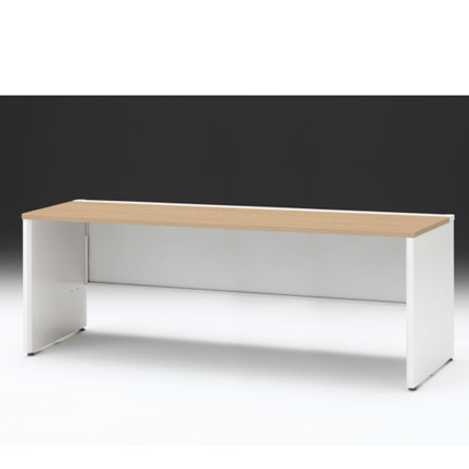 CZRデスク 平机 CZR-207JAPC-992 センター引出しなし パネル脚 W2000× D700 [ 本体: ホワイトW・天板: 92 / ホワイトオークM]