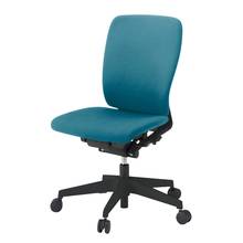 フルゴチェア ハイバック 肘なし 抵抗付ウレタン双輪キャスター [ ベース :ブラック / 抗ウイルス加工張地 : ストロングブルー ]  KF430PVM-T1A3