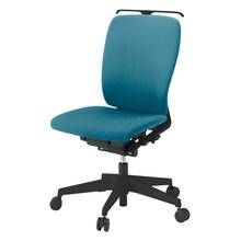 フルゴチェア ハイバック 肘なし ハンガー付 ナイロン双輪キャスター [ ベース :ブラック / 抗ウイルス加工張地 : ストロングブルー ]  KF-430PVHT1A3