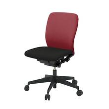 フルゴチェア ローバック 肘なし 抵抗付ウレタン双輪キャスター [ ベース :ブラック / 抗ウイルス加工張地 : ラズベリーレッド ]  KF440PVM-T1T1M4