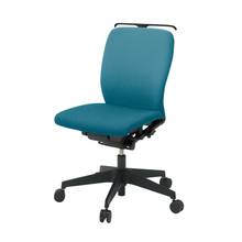 フルゴチェア ローバック 肘なし ハンガー付 抵抗付ウレタン双輪キャスター [ ベース :ブラック / 抗ウイルス加工張地 : ストロングブルー ]  KF440PVHMT1A3