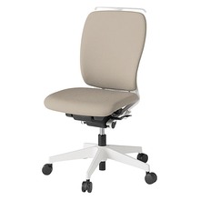 フルゴチェア ハイバック 肘なし ハンガー 抵抗付ウレタン双輪キャスター [ ベース:ホワイト / 張地:グレイッシュブラウン ] KF430CFHM-WWF6