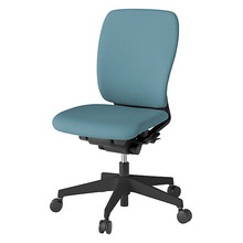フルゴチェア ハイバック 肘なし 抵抗付ウレタン双輪キャスター [ ベース:ブラック / 張地:ターコイズブルー ] KF430CFM-T1S4